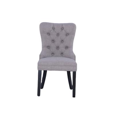 China American Style Wholesale Hotel Tufted Furniture Tufted Back Wooden Chair Velvet Upholstery Dining Chair for sale