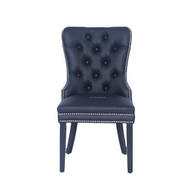 China American Style Wholesale Hotel Tufted Furniture Tufted Back Wooden Chair Velvet Upholstery Dining Chair for sale