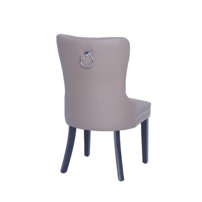 China American Style Wholesale Hotel Tufted Furniture Tufted Back Wooden Chair Velvet Upholstery Dining Chair for sale