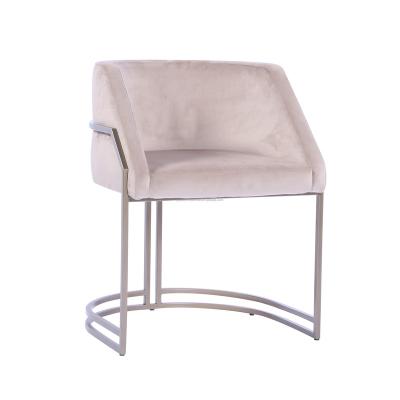 China New Design Restaurant Room High Quality Velvet Fabric Metal Legs Furniture Upholstered Nordic Dining Chair for sale