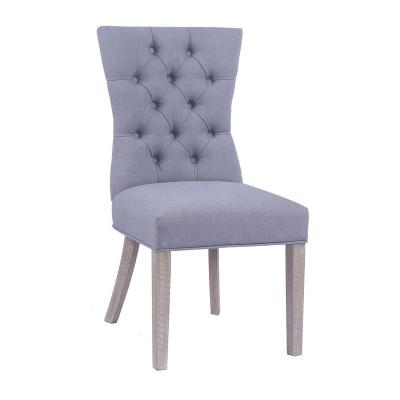 China Wholesale Classic Modern Design Button Chair Pastors Chair Fabric Tufted Classic Upholstery Dining Chair for sale