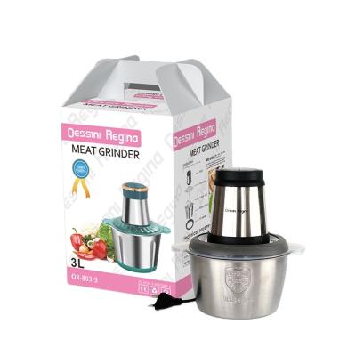 China Hotel Household 3L Double Speed ​​Adjustment Stainless Steel Blade Electric Chopper for sale