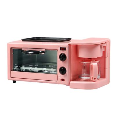 China Hotel Electric Multifunction Bread Machine Pink 3 In1 Breakfast Machine for sale