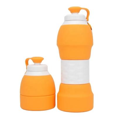 China Mini Silicone Collapsible Folding Water Bottle Reusable Water Bottle Easy To Take Viable Folding Into Cartons For Outdoor Use for sale