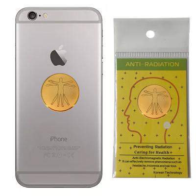 China 24k Cell Phone Customized EMF Protection Sticker Mobile Phone Radiation For Computer Radiation Reduce for sale