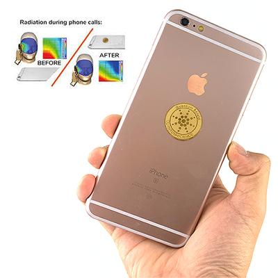 China Mobile Phone 24K Gold Anti Radiation Sticker Protection Against EMF Radiation for sale