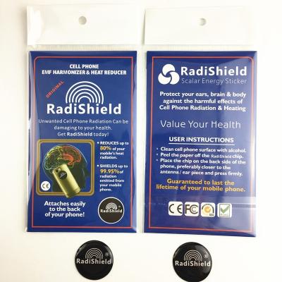 China Mobile Phone CHC 6055 Unique Design Diameter 28mm Radishield Anti Radiation Badge, OEM for sale