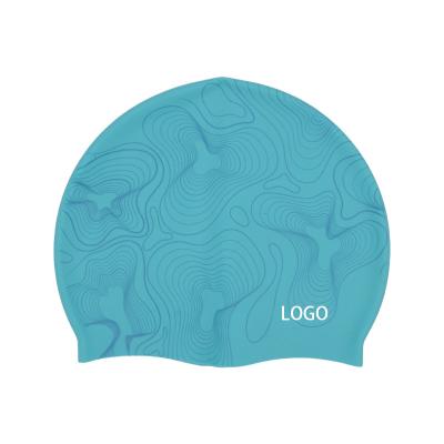 China Customized Durable ZLF Logo Pattern Multicolor Soft Multicolor Printing Unisex Universal Swimming Caps Waterproof Various Size Eco-friendly Silicone Swim Caps for sale