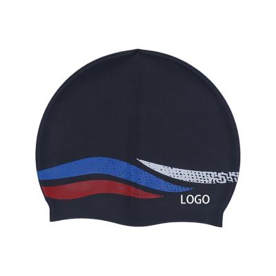 China Customized ZLF logo colorful soft comfortable silicone hats eco-friendly waterproof durable flexible swimming caps printing swimming caps for adult child for sale