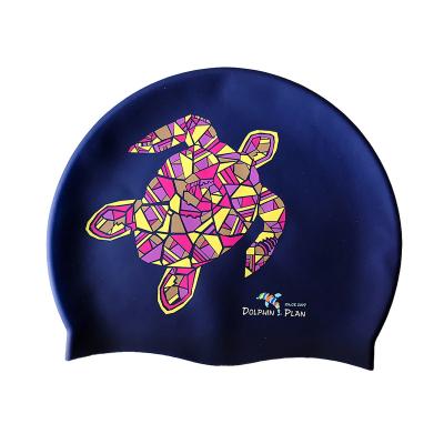 China Waterproof Goods ZLF Best Selling Patent Eco-Friendly Swim Covers Unisex Custom Multicolor Waterproof Flexible Silicone Print Logo Pattern Swimming Hats for sale