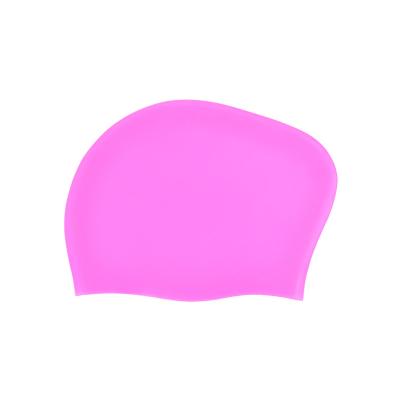 China Pure Color Swim Cap ZLF Manufacture Design Women Swim Caps Long Soft Silicone Hair Waterproof Swimming Caps For Women CP-10 for sale