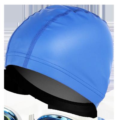 China Multicolor Customized ZLF Goods Hot Sale Eco-Friendly Waterproof Swimming Hats Logo Printing Adult RTS Polyester Swim Hats PU-1 for sale