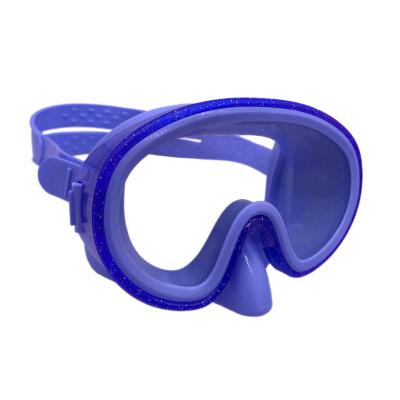 China ZLF Water Sports Child Swimming Mask PC Anti - Fog Customized Child Scuba Mask PVC Waterproof Diving Glass M003 for sale