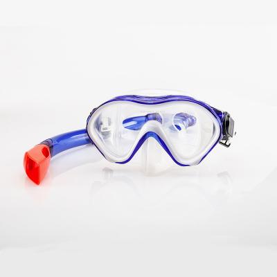 China ZLF Goggles Snorkel Set Durable Waterproof PVC One Piece Frame Wide Angle Multicolor Diving Glasses Snorkeling Set for sale