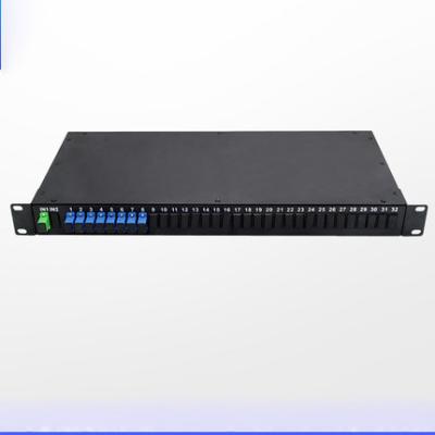 China Telecom 1x8 Rack Mounted PLC SC/UPC 19 Inch Passive Fiber Optic Splitter 1x2 1x4 1x8 1x16 1x64 1x128 for sale