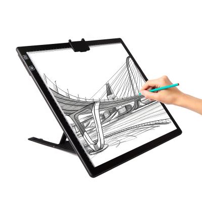 China Guide Plate Shine A3 LED Light Box Stepless Light Pad Light Portable Ultra Thin Adjustable Drawing Board For Adult for sale