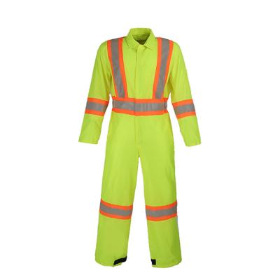 China Water Proof ZUJA Overalls Fluorescent Silver Reflective Tape High Visibility Workwear for sale