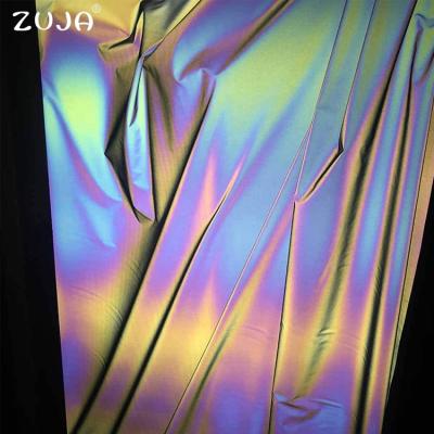 China ZUJA fashion high light rainbow custom made reflective raw material rainbow reflective fabrics for clothing for sale