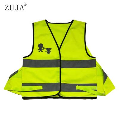 China Design Wholesale Pattern Factory Reflective Vest ZUJA Safety Tape Children Hi Vis Vest For Kids for sale