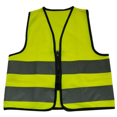 China Hi Yellow Kids Hi Vis Force ZUJA Reflective High Tape Fluo Zipper Vest for sale