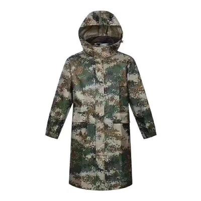 China ZUJA Self-Protective 100% Polyester Long Raincoat With Hoodie for sale