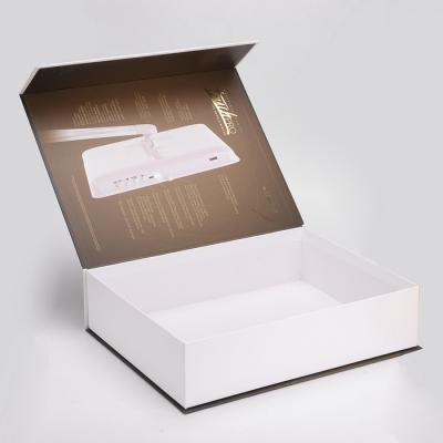 China Recyclable Custom Logo Set Up Magnetic Gift Box Luxury Metallic Book Shaped Paper Packaging Box With Magnetic Lid for sale