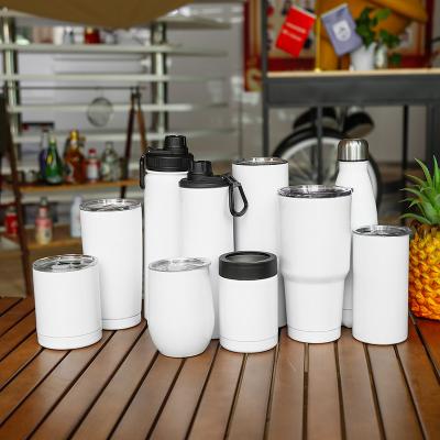 China Amazon Sublimation Beverage Series Viable Hot Sale Blanks Tumble Beer Tumbler 304 Stainless Steel Skinny Water Bottle for sale