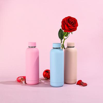 China Modern In Mouth Amazon Stock Hot Sale Small 500ml Insulated Water Bottle Double Wall 304 Stainless Steel Vacuum Flask for sale