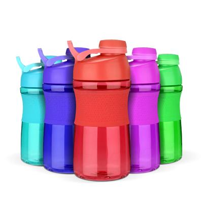 China New Design PP 18oz 28oz Viable Gym Sports Protein Powder Shaker Bottle for sale