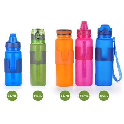 China BPA Free Viable Sport GYM Silicone Drinking Collapsible Water Bottle for sale