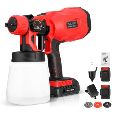 China Electric Power Cordless Home Paint Sprayer Hot Sale Double Lithium Batteries Insulated Spray Gun for sale