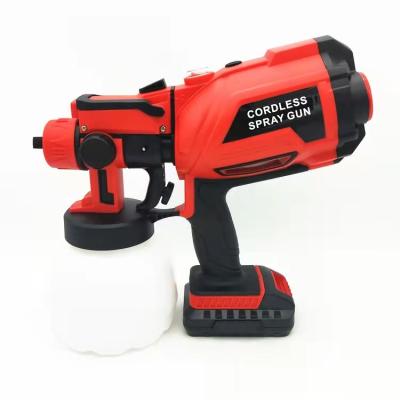 China Paint Durable Cordless Handheld High Pressure Spray Gun 1200ML LED Electric Paint Spray Gun Machine for sale