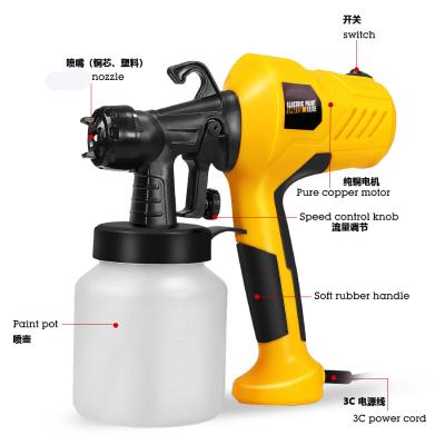 China Portable Home Electrostatic Paint Electric Airless Spray Gun For Car Wall Barrier Painting For Furniture for sale