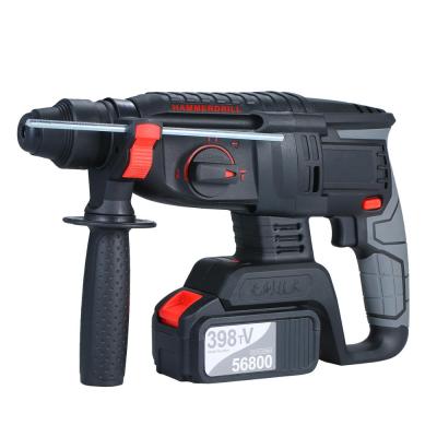 China 21V Brushless Hammer 1800 Lithium Battery Cordless Rotary Hammer Drills 4000mAh for sale