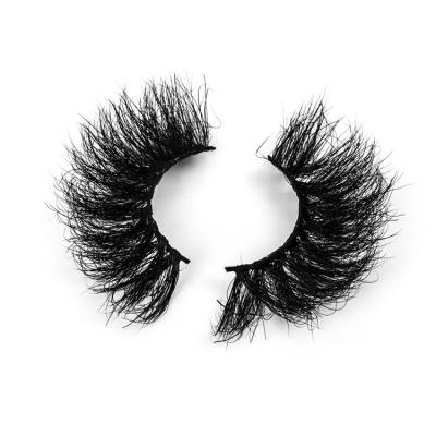 China Factory 3D False Eyelashes 25mm Volume Comfortable Fluffy Mink Eyelash Mink Lashes Wholesale With Private Top Logo for sale