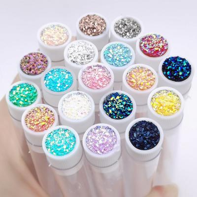 China Personal/Wedding Colorful Diamond Fish Scales Lash Brush Photography Hot Sale Eyelash Wand Extensions Brushes With Clear Tube for sale