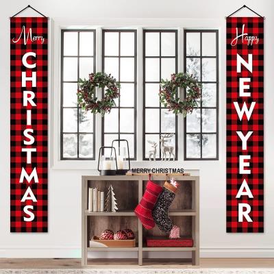 China Outdoor Oxford Cloth Christmas Decorations for Home - Christmas in July - Modern Farmhouse Decor - MERRY CHRISTMAS HAPPY NEW YEAR Red Buffalo for sale