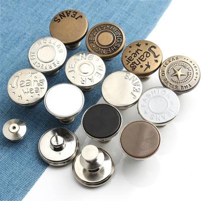 China Detachable Buttons 17mm Adjustable Nickel Free Jeans Nails Metal Free Buttons For Clothing Diy Clothes Sewing Accessories for sale