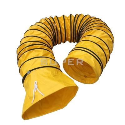 China Fire/Water/UV Resistant Yellow Color Spiral Flexible Air Duct Hose for Air Supply and Exhaust for sale