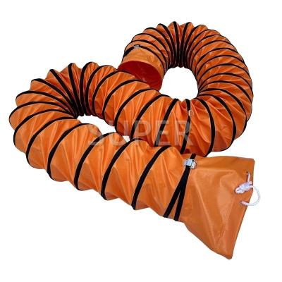 China Flexible PVC Hose DN 300MM 4.5M Portable Blower Fan Parts Fire/Water/UV Resistant for sale