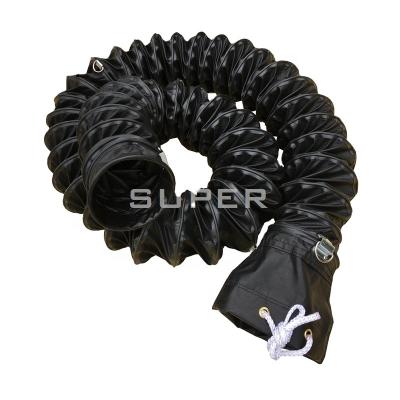 China Fire / Fire Resistant And Anti Static 200mm Diameter 5m Length Black Water / UV Resistant / Anti Static Flexible Air Duct Hose for sale