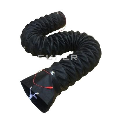 China Fire / Water / UV Resistant / Anti Static PVC 5Meter Flexible Duct Hose 400mm Anti Static With Melting Clips for sale