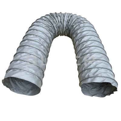 China Fire Resistant/UV Resistant Silicone Fiberglass Ventilation Air Duct Liner Flexible Pipe for sale