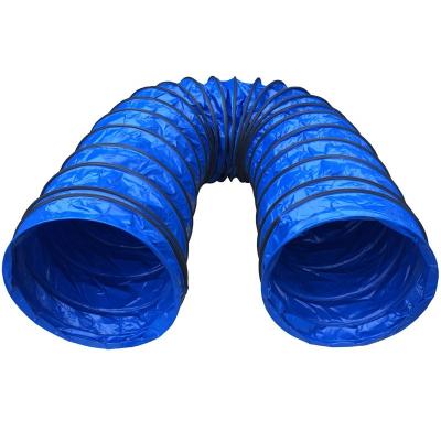 China Sustainable PVC Material Blue Pet Training Product Compressible Dog Training Agility Tunnel for sale