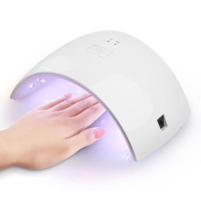 China Cheap 36 Watt UV Sun Lamp Mini UV Nail Lamps 18W Angle Vacuum LED Light Nail Lamp 18W White Folder White for sale