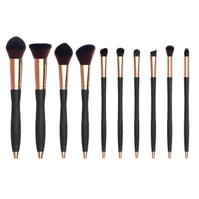 China Silky Soft Private Label 10pcs Rose Gold Professional Makeup Brushes China Manufacturer for sale