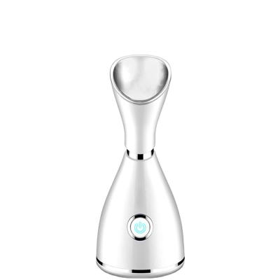 China Portable Home Face Steamer Moisturizer Steamers Hot Mist Sliver Steel Nano Facial Massager for sale