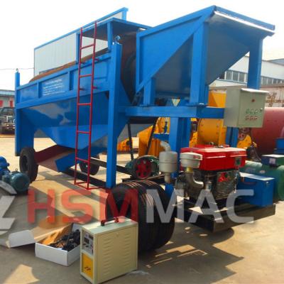 China HSM Factory ISO CE Setter Portable Mobile Gold Wash Trommel Plant Equipment for sale