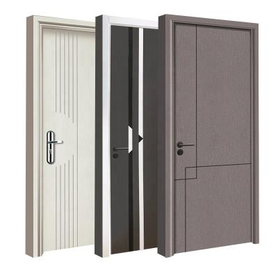 China Waterproof Wpc Modern Design Hotel Internal Bedroom Door Soundproof Interior Solid Pvc Wood Doors for sale