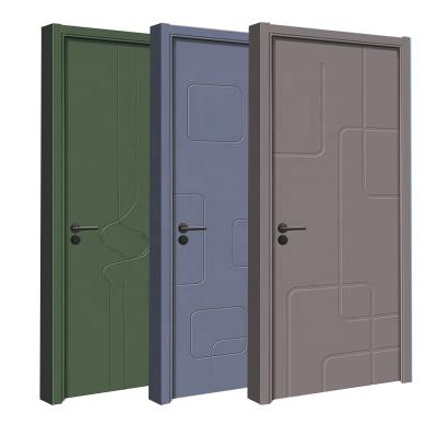 China China Waterproof Low Price Room Modern Design PVC Bathroom Wpc Interior Wooden Plastic Doors for sale